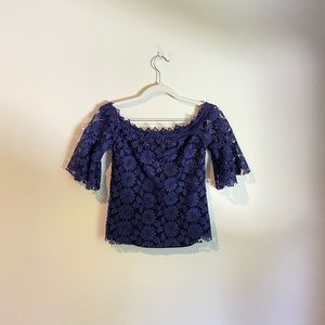 Reformation Misty Lace Off the Shoulder Top